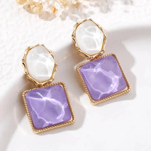 925 Silver Needle Korean Fashion Colorful Cube Crystal Earrings For Women Jewelry 2024 Trending New Sweet Zircon Stud Earrings