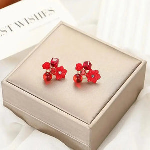 925 Silver Needle Korean Fashion Colorful Cube Crystal Earrings For Women Jewelry 2024 Trending New Sweet Zircon Stud Earrings