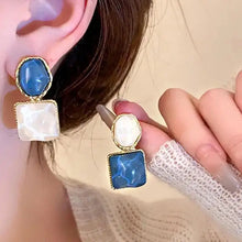 925 Silver Needle Korean Fashion Colorful Cube Crystal Earrings For Women Jewelry 2024 Trending New Sweet Zircon Stud Earrings