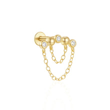 CANNER 1PC Ins Simple Flat Head Pierced Stud Earring Women 925 Sterling Silver Ins Tassel Chain Marquise Earring Party Gift