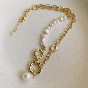 2024 New Natural Baroque Freshwater Pearl Pendant Necklace Geometric Irregular for Women Girls Party Jewelry Delicate Gift Korea