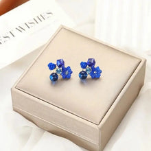 925 Silver Needle Korean Fashion Colorful Cube Crystal Earrings For Women Jewelry 2024 Trending New Sweet Zircon Stud Earrings