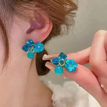 925 Silver Needle Korean Fashion Colorful Cube Crystal Earrings For Women Jewelry 2024 Trending New Sweet Zircon Stud Earrings