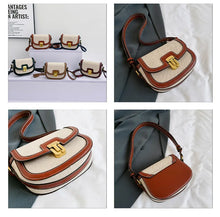 2025 New! Korean Minimalist Color - Block Single - Shoulder Crossbody Bag, Retro Saddle Style, Versatile Underarm Tote