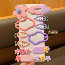 12 sweet and colorful hair clips, Korean version BB clip, suitable for daily use as hair accessories