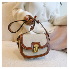 2025 New! Korean Minimalist Color - Block Single - Shoulder Crossbody Bag, Retro Saddle Style, Versatile Underarm Tote