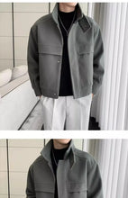 Winter Men Clothing Short Woolen Jackets for Men High-end Stand-up Collar Korean Fashion Zipper Loose Casual Coats Men