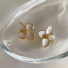 Dropped Glaze Flower Stud Earrings for Women Girl French Ins Vintage 2024 Fashion Korean Wedding Romantic Jewelry Gifts