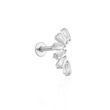 CANNER 1PC Ins Simple Flat Head Pierced Stud Earring Women 925 Sterling Silver Ins Tassel Chain Marquise Earring Party Gift