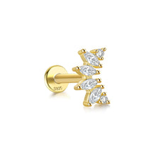 CANNER 1PC Real 925 Silver Stud Earring Small Zircon Earrings For Women Ear Bone Nail Lip Piercing Body Wedding Gifts Jewelry
