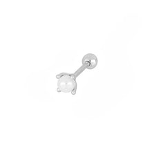 CANNER 1PC Real 925 Silver Stud Earring Small Zircon Earrings For Women Ear Bone Nail Lip Piercing Body Wedding Gifts Jewelry