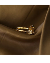 2025 Classic Design Double Layer Flower Shape Gold Color Open Ring Luxury Accessories for Korean Fashion Jewelry Girls' Fingers