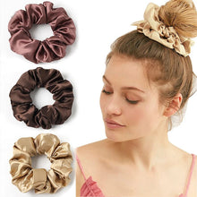 Elegant Silk Elastics Hair Band Solid Scrunchies For Women Korean Hair Ties Ladies Ponytail Hold Hair Accessories Hair Rope 2023