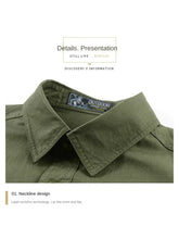 Summer Short Sleeve Shirt Men 100 Cotton Refreshing Breathable Sweat Absorbing Shirt Climbing Work Clothes Pocket Fishing Shirt