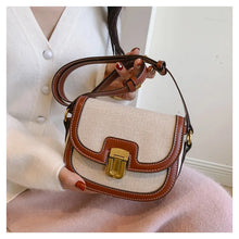 2025 New! Korean Minimalist Color - Block Single - Shoulder Crossbody Bag, Retro Saddle Style, Versatile Underarm Tote