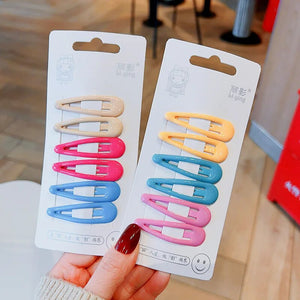 6pcs New Korean Kawaii Drip Hair Pin Candy Color Hair Pin Headwear Girls Kids Hair Accessories Wholesale Free Shipping