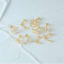 CANNER 1PC Ins Simple Flat Head Pierced Stud Earring Women 925 Sterling Silver Ins Tassel Chain Marquise Earring Party Gift