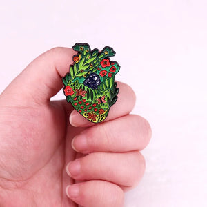 A3072 Cartoon Art Heart Creativity forest garden Design Enamel Pin Funny Brooches Badge Lapel for Women Jewelry Gift