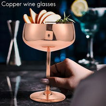 Copper Coupe Champagne Glasses Set Of 2 Stainless Steel Vintage Martini Cocktail Glass Wine Goblet