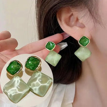 925 Silver Needle Korean Fashion Colorful Cube Crystal Earrings For Women Jewelry 2024 Trending New Sweet Zircon Stud Earrings