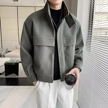 Winter Men Clothing Short Woolen Jackets for Men High-end Stand-up Collar Korean Fashion Zipper Loose Casual Coats Men
