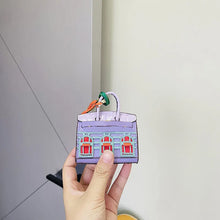 Tiny House Leather Mini Bag Charm Keyring  Decorate  Purse Keychain Pendant