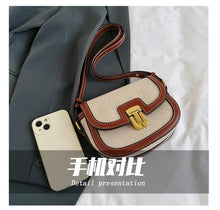 2025 New! Korean Minimalist Color - Block Single - Shoulder Crossbody Bag, Retro Saddle Style, Versatile Underarm Tote