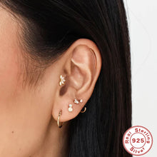 CANNER 1PC Real 925 Silver Stud Earring Small Zircon Earrings For Women Ear Bone Nail Lip Piercing Body Wedding Gifts Jewelry