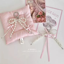 2025 New Korean Fashion Sweet Pearl Bow Keychain Heart Pendant Keyring Y2K Ins Aesthetic Holder for Girl Bag Pendant Accessories