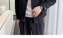 Winter Men Clothing Short Woolen Jackets for Men High-end Stand-up Collar Korean Fashion Zipper Loose Casual Coats Men