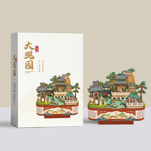 Alice Tea Party Music Box DIY Wooden 3D Puzzle Model Building Kits with Rotating Table Princess Gift for Girls Birthday