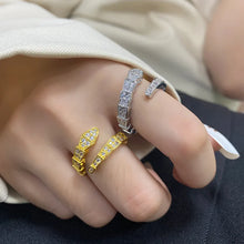 Korea New Style Snake Ring for Women Fashion Exquisite Open Ring Elegant Ladies Banquet Jewelry