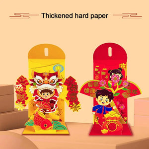 Chinese New Year Red Envelopes 2024 Chinese Dragon Year Red Packet Envelope Spring Festival Lucky Money Packet Kid Gift