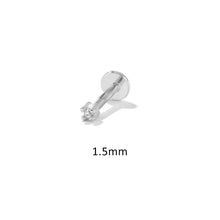1PCS Piercing Earrings 925 Sterling Silver Stud Earring For Women Bling Zircon 1.5MM/2MM/2.5MM Cartilage Pendientes Fine Jewerly