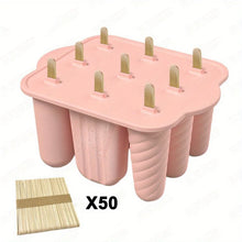 Popsicles Mold Reusable Easy-Release Silicone Homemade Maker Ice Pop Mold Trays with 50 Popsicle Sticks Summer Gifts