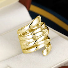 2025 New Korean Style Creative Copper Ring Women's Exaggerated Fashion Smooth Multi Layer Wrapped  Geometric Lines