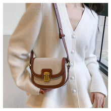 2025 New! Korean Minimalist Color - Block Single - Shoulder Crossbody Bag, Retro Saddle Style, Versatile Underarm Tote