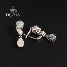 Luxury Drop earrings Natural Opal gemstones with 925 sterling silver elegantly designed women's daily wear fashion gift