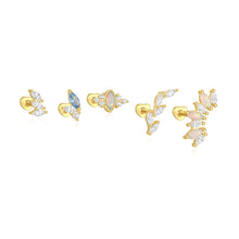 CANNER 1PC Horse Eye Heart-shaped Flat Head Cartilage Piercing Stud Earring Women 925 Sterling Silver Geometric Zircon Earring