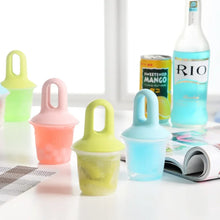 Mini Silicone Molds Popsicle Ice Cream Mold with Cover Set for Child Baby Fruit Milkshake Ice Cream