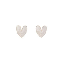 2024 Fashion New Elegant Metal Enamel Heart Pearl Earrings Korean Fashion Jewelry For Woman Girls Accessories Wholesale
