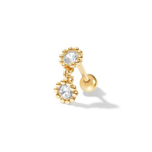 CANNER 1PC Real 925 Silver Stud Earring Small Zircon Earrings For Women Ear Bone Nail Lip Piercing Body Wedding Gifts Jewelry