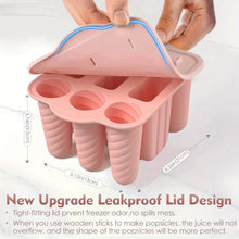 Popsicles Mold Reusable Easy-Release Silicone Homemade Maker Ice Pop Mold Trays with 50 Popsicle Sticks Summer Gifts