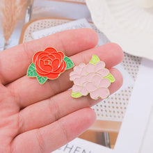 Flower Enamel Pin Blossom Sage Rose Brooch Metal Plant Garden Backpack Badge Hat Jewelry Lapel Natural Women Gift Free Shipping