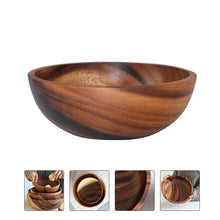 Kitchen Natural Wooden Bowl Household Fruit Bowl Salad Bowl For Home Restaurant Food Container Wooden Utensils Note The Size hot