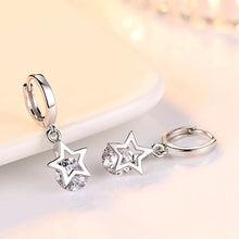 925 Sterling Silver Crystal Star Charm Stud Earrings For Women 2020 Grils Kids Wedding Gift Female pendientes mujer moda