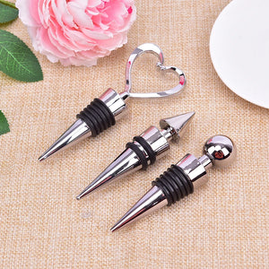 1pc Decorative Elegant Heart Shape Wine Bottle Stopper, Red Wine Storage Twist Cap, Sealed Plug For Wedding Party