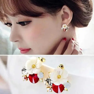 925 Silver Needle Korean Fashion Colorful Cube Crystal Earrings For Women Jewelry 2024 Trending New Sweet Zircon Stud Earrings