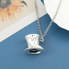 Alice in Wonderland Vintage Hat Pendant Link Chain Necklace Alloy Pendant Jewelry Accesories For Women Jewelry Gift