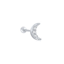 CANNER 1PC Real 925 Silver Stud Earring Small Zircon Earrings For Women Ear Bone Nail Lip Piercing Body Wedding Gifts Jewelry